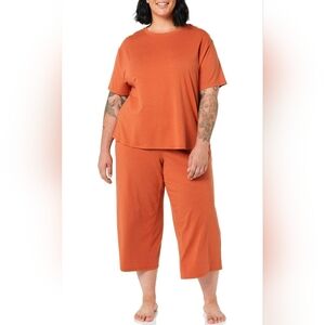 Amazon Essentials Jersey Knit 2X Terracota Lounge Set
